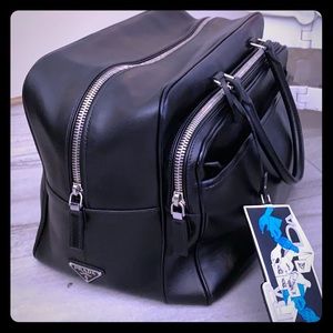 Authentic Prada leather bowling bag